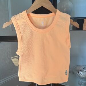 🍊 M/L Free People Movement Orange Neon Clementine Muscle Tee
